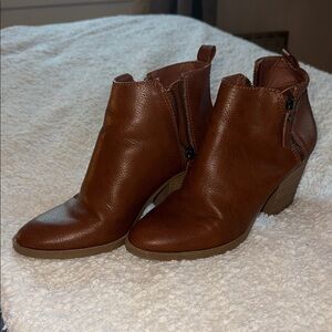 Brown Leather Ankle Boots